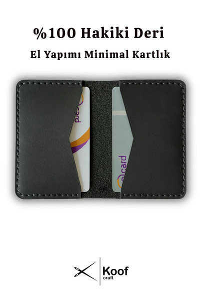 Koof Craft Slim Duo 100% Genuine Leather Card Holder – Handmade, Minimal Card Holder, Gift