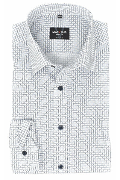 Marvelis Knopfleisten Langarmshirt für Herren