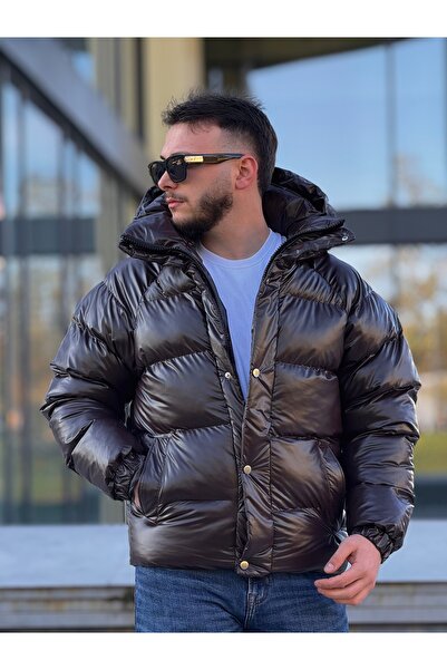 KINGAF Men's Inflatable Hooded Coat
