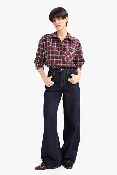 DeFacto Burgundy Women's Shirt G3613Ax/Br200