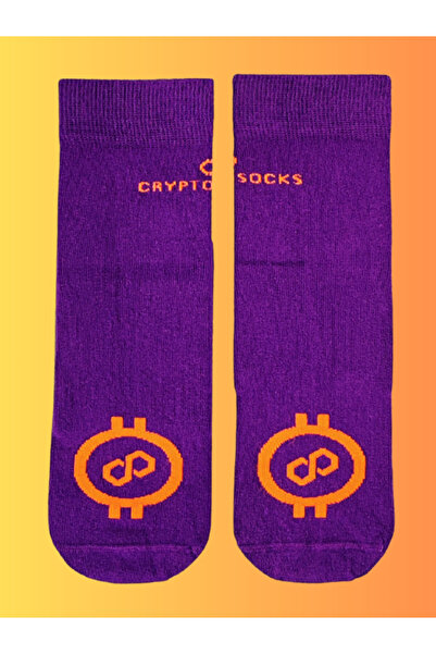 Shuttle Park Special Series Happy Colorful Patterned Bitcoin Written Sock Fun Comfortable Design Style Bamboo College Socks