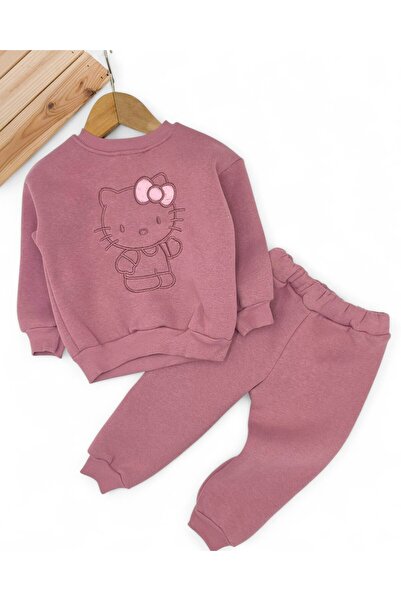 Egelite Girl's Winter Thick 3-Layer Tracksuit Set for Ages Fleece-Lined 2-3-4-5, L Is a Narrow Fit.