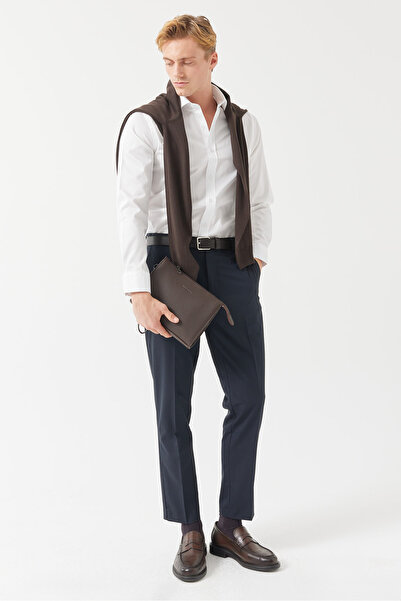 PAULMARK بنطلون قماش كلاسيكي قصة ضيقة 3823S