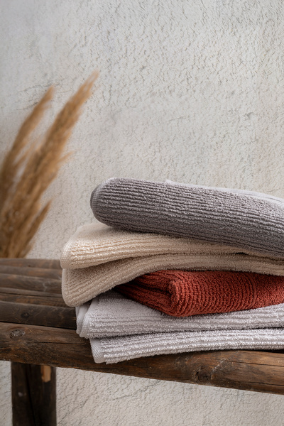 TICOTTO Duru 50×85 cm 100% Cotton Towel Set – 4 Pieces, Highly Absorbent, Hand and Face Towels