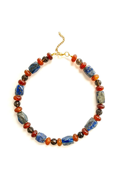 THEIA GemWorks Nyx – Karnelyan Akik, Lapis Lazuli, Dumanlı Kuvars ve Hematit ...