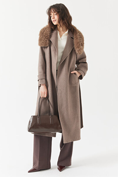 PAULMARK Women's Belted Cashmere Coat