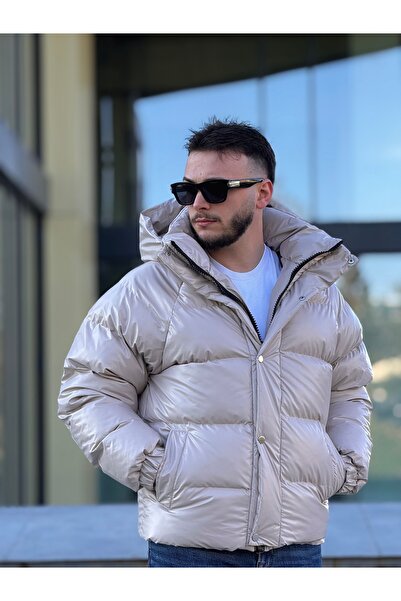 KINGAF Men's Inflatable Hooded Coat