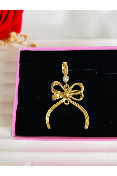 Roya Happiness ALTIN KAPLAMA FİYONK KURDELE KOLYE UCU TAŞLI YENİ GELİNLER İÇİ...