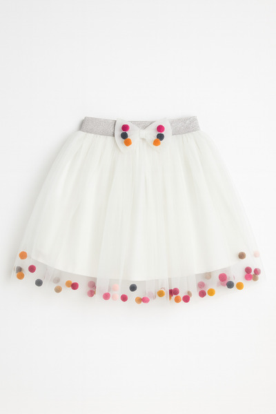 ESİLA KİDS Girl's Skirt Stylish Skirt with Pompoms