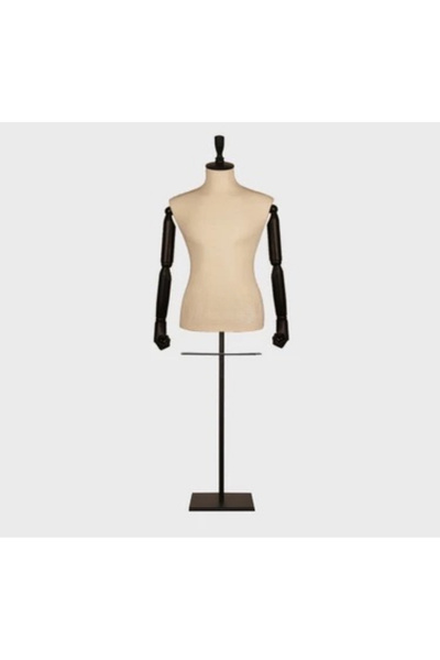 MD Vİtrin Dekorasyon Erkek Ahşap Kukla Kollu Terzi Mankeni Vitrin Mankeni