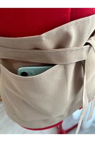 Hubb Kitchen Apron Waterproof Bar Cafe Apron with Pocket Latte Color