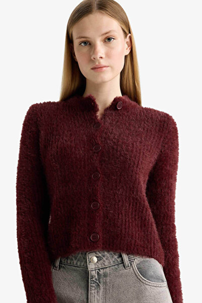 DeFacto Burgundy Women's Cardigan Z9318Az/Br452
