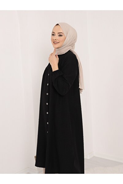 MissRunin Chief Collar Buttoned Linen Tunic