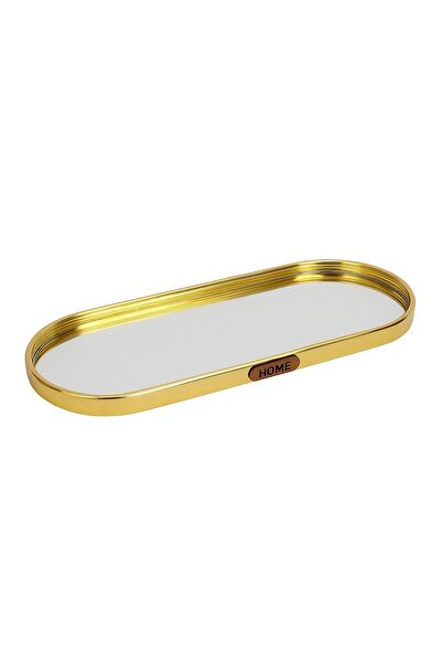 Saf By Arams Gold Presentation Holder - Oval Mirrored, 12X30 Catering, Coffee and Tea Presentation