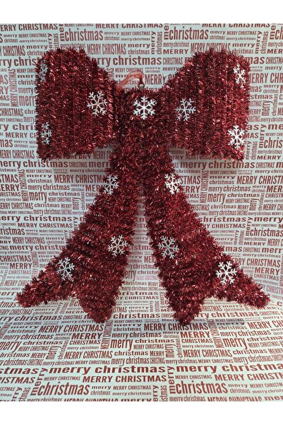 Jumbo Christmas Decoration 3D Bow with Tinsel 45cm or Bells 35 cm