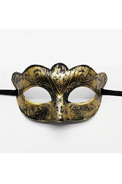 HarmonyAura Gold Color Tumbled Masquerade Mask – Venetian Style Party Mask