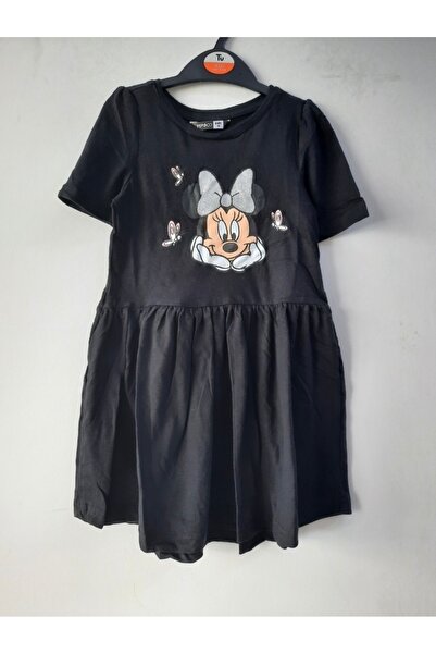 Marka Kız Çocuk Kampanyalı Penye Günlük Minnie Baskılı Elbise