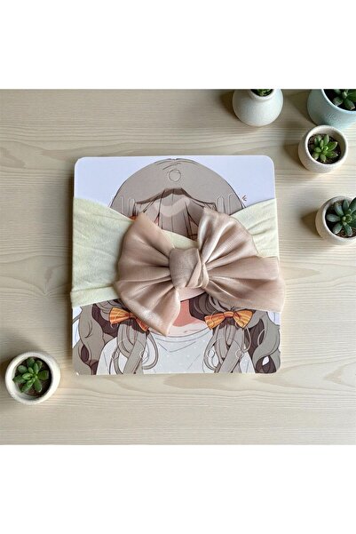 GIDI GIDI SHOP KIZ BEBEK ÇOCUK FİYONK LASTİKLİ SAÇ BANDI