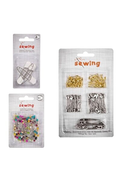 OEM Complete Set of Safety and Decorative Pins – 204 pcs (5 cm, mixed sizes, 3 cm pearl head)