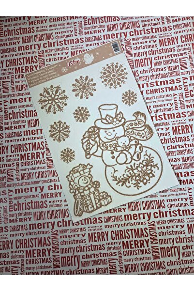 Jumbo Golden Snowman Sticker