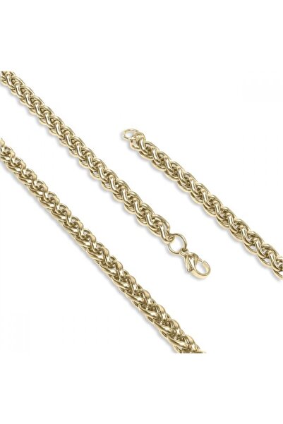 AKSESUARIM Men's Ivy Model Steel Chain Necklace