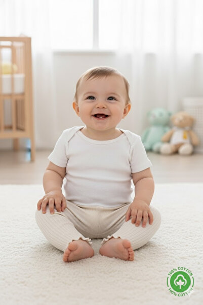 ÇİTİL 2-Pack Combed Cotton Corded Fabric Baby Tights 100% Cotton