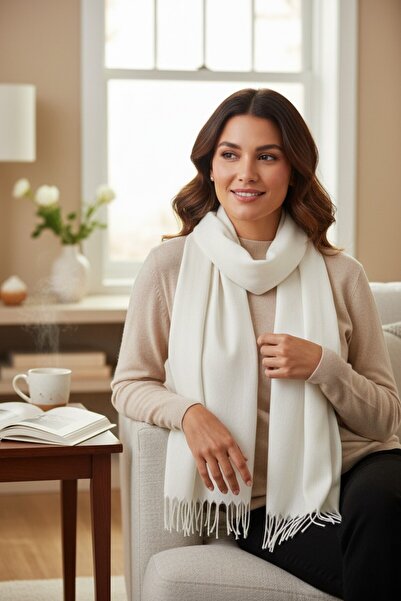 Disanuva Soft Textured Women's Winter Scarf Shawl – Warm, Comfortable and Stylish Model Large Size