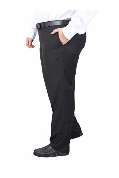 Starbattal Men's Plus Size 6 Drop Fabric Pants Paris P071011 Black
