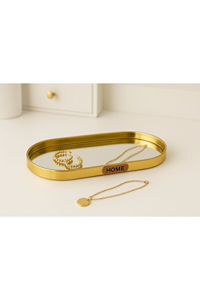 Saf By Arams Gold Presentation Holder - Oval Mirrored, 12X30 Catering, Coffee and Tea Presentation