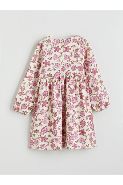 LC Waikiki Lcw Baby Ecru Patterned Girl's Dress and Vest