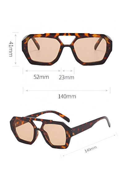 QAYYO Accessories Wehlen Leopard Nude Brown Unisex Sunglasses