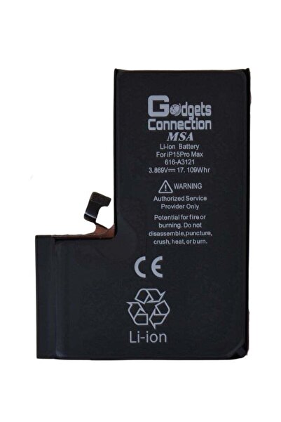 no markte Replacement Battery for Apple iPhone 15 Pro Max - Black