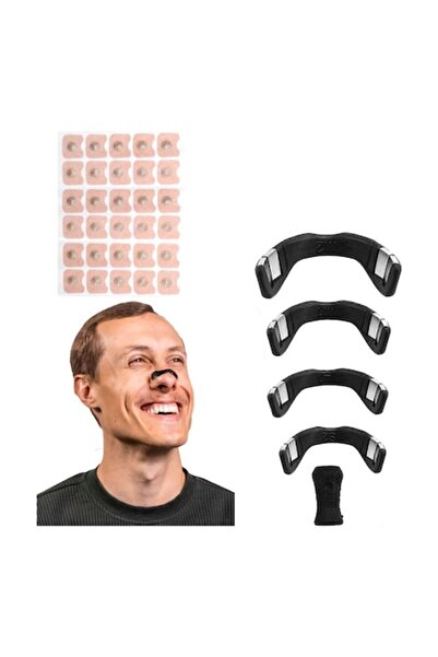 OEM Dilatator nazal anti-sforăit — Crește fluxul de aer, ajută la septul deviat, 60 de benzi, negru