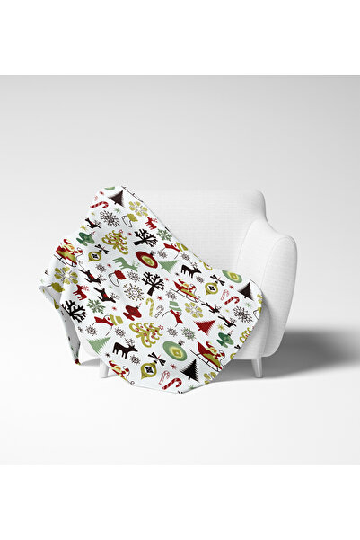 Erays Home Christmas Themed Colorful 3D Printed Fleece Blanket Tv Blanket Merry Christmas