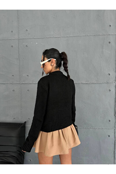 civetta Pocket Detailed Classic Fit Knitwear - Black