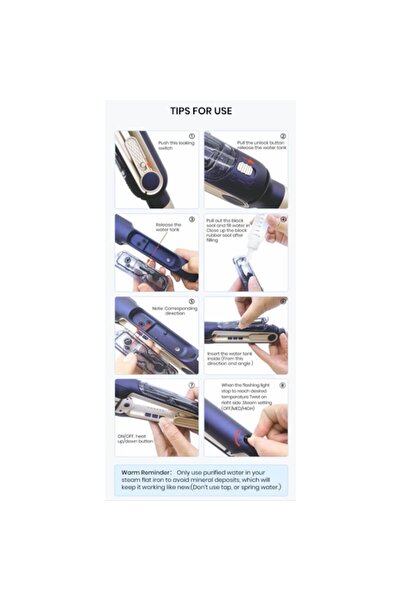 VİS Steam Hair Straightener with Infrared Heating — Straightens & Curls, Steam Function, Adjustabl