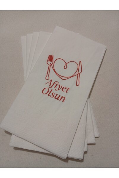 ART HEDİYE Cafe Restaurant Dining Place 20 Pieces Talking Napkins Presentation Napkin Bon Appetit