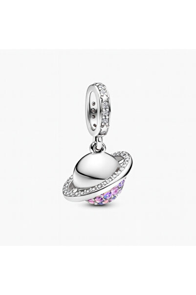 Dumledo Işıltılı Satürn Charm | 925 Ayar Gümüş