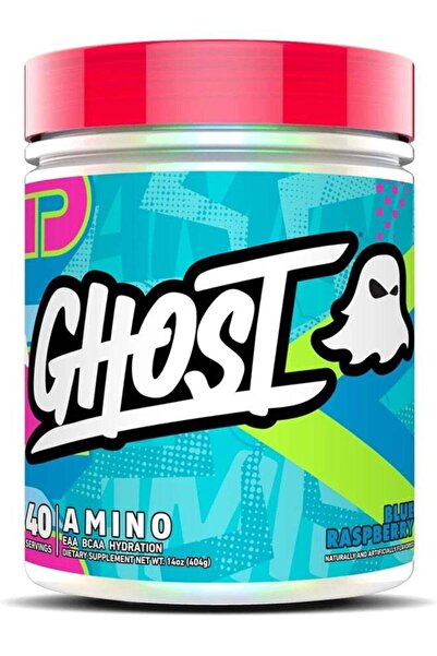 Ghost Amino Essential Amino Acid Supplement, Blue Raspberry, 40 Servings, Vegan