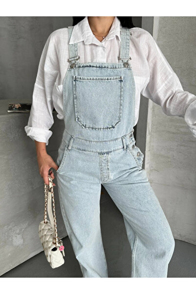 Butik Wide Leg Snow Wash Jean Salopet