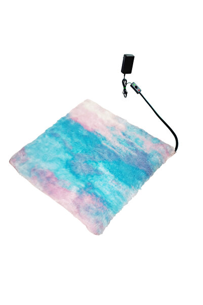 POWERTEC Peluş Isıtıcılı Kedi Köpek Minderi Kedi Isıtıcı Minder Isıtmalı kedi minderi 12VOLT 45X45CMX4CM