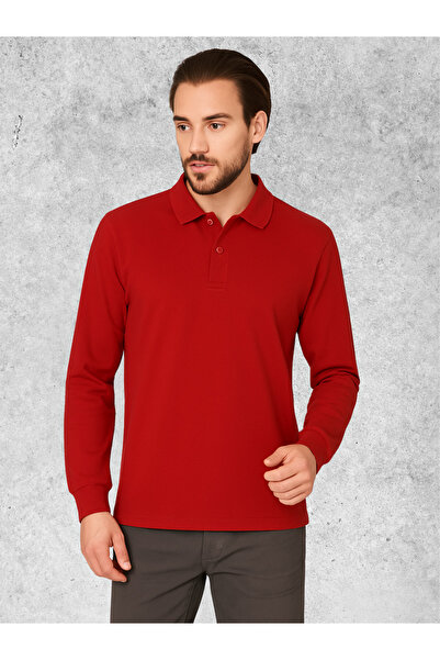 MOLICO Unisex New Season Cotton Transitional Polo Neck Long Sleeve Basic T-Shirt