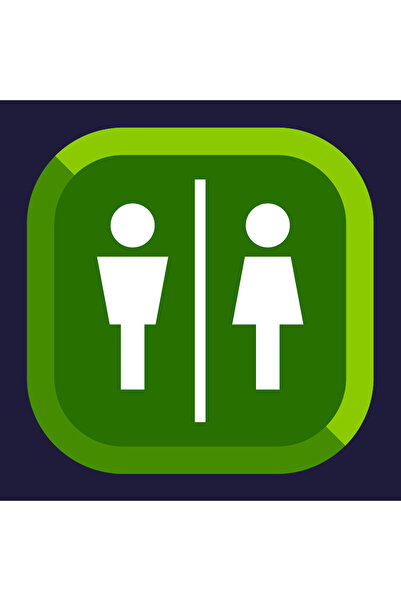 TELLGRAF Wc Directional Sticker Set (10X10 cm 10 Pieces)