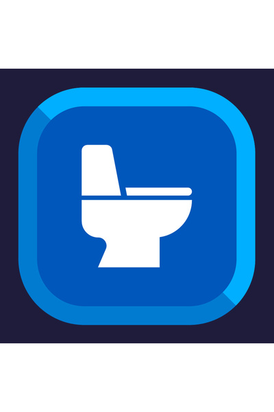 TELLGRAF Toilet Direction Sticker Set (10X10 cm 10 Pieces)