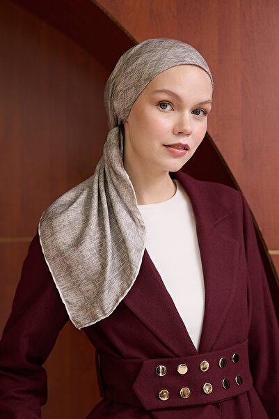İpekhan Winter Bloom Soft Scarf Mink