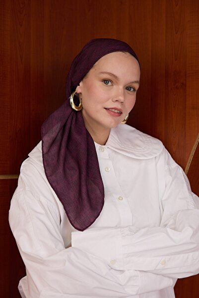 İpekhan Winter Bloom Soft Scarf Burgundy