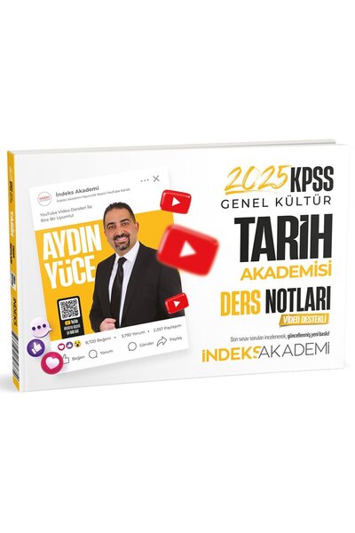 İndeks Akademi SÜPER FİYAT - 2025 KPSS Tarih Akademisi Video Ders Notları - A...