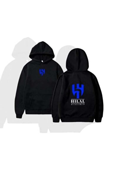 aryna هودي شتوي قطني بشعار نادي الهلال (للجنسين)