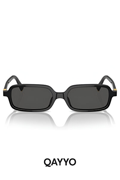 QAYYO Accessories Miul Rectangular Unisex Black Sunglasses