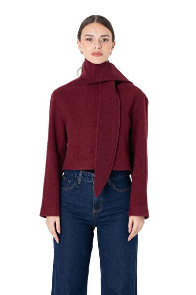 laulei Jachetă de lână cu guler șal